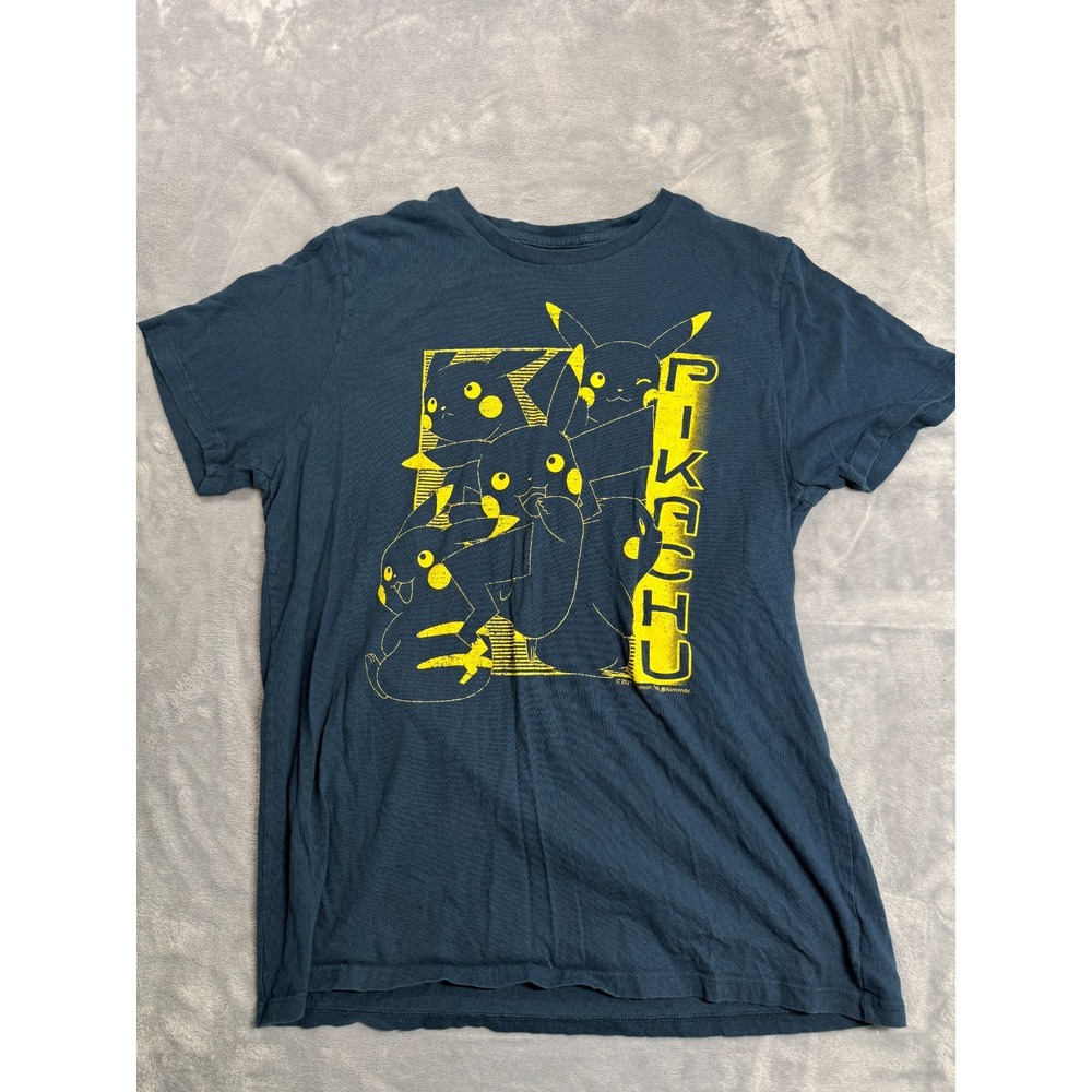 Old Navy Pokémon Pikachu T Shirt Mens Large Navy Blue Graphic Print Cotton